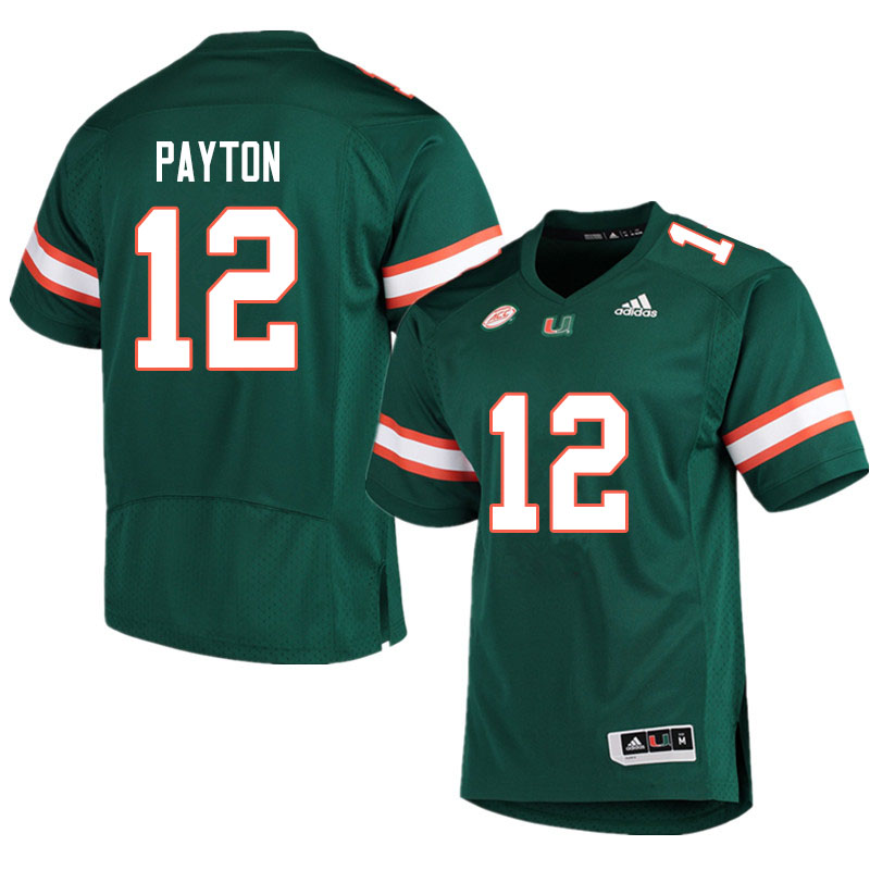 Adidas Miami Hurricanes #12 Jeremiah Payton College Football Jerseys Sale-Green